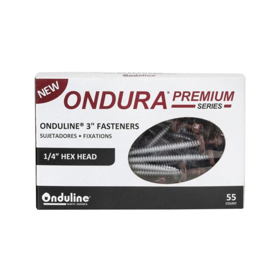 Vis à tête hexagonale Ondura, rouge, 1/4", 55/pqt