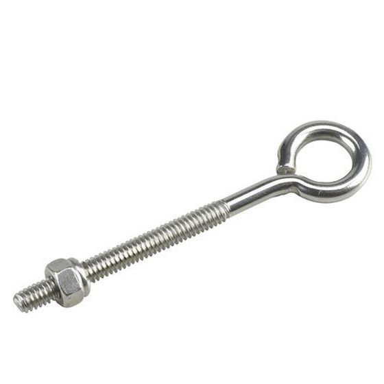 Eye Bolt with Nut - Stainless Steel - 1/4" x 4"