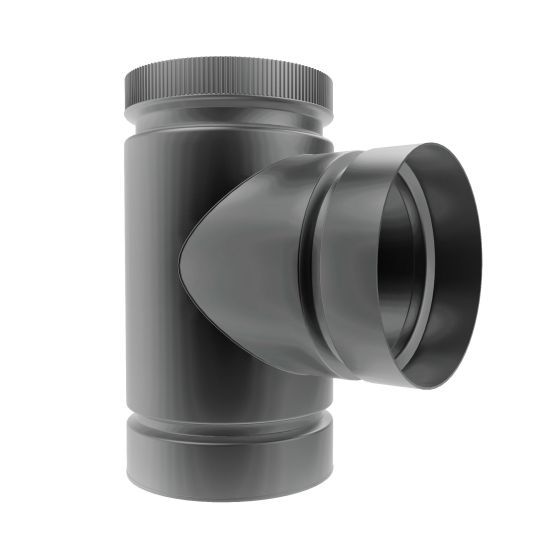 Double Wall "T" - 1200° F - Black Matte - 6"