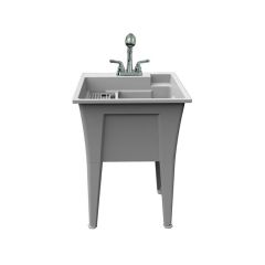 All-In-One Nova Laundry Sink with Faucet - 24" x 22" x 34" - Granite
