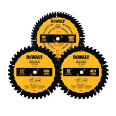 Ensemble de 3 lames de scie circulaire tout usage 10"(254 MM)