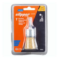 Brosse métallique coupe en laiton pour acier Clipper Classic, 1/4" x 1", 4 500 tr/min Max