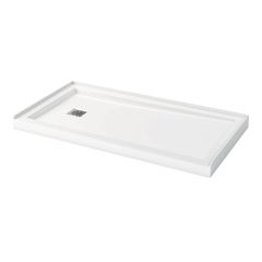 MAAX Zone Configurable Shower Base - Left Drain - 60" x 32" - White
