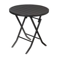 Table ronde pliante, 71 cm, noir
