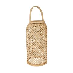 Lanterne solaire en bambou, 8 lm, 27 x 38,9 cm