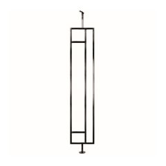 Stair Baluster - Wrought Iron - Obu - 6" x 38 1/2" - Black