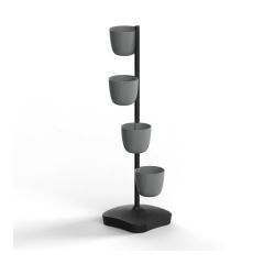 Jardinière Urbaine Botanica, 4 pots, 17,5" x 62", gris