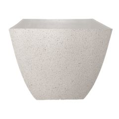 Newland Planter - White Stone Finish - 16" x 13"