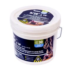 Grade 30 Self-Colored Log Chain with Slip and Grab Hooks - 5/16" x 14' - Natural