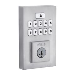 SmartCode Contemporary Keypad Electronic Lock - Satin Chrome