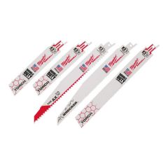 Ensemble de lames de scie SAWZALL bimétallique pour la coupe de bois et de métal, 5/pqt