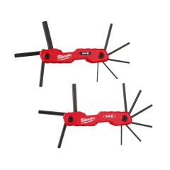 SAE & Metric Folding Hex Key Set - 17 Piece