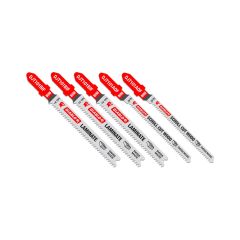 Ensemble de lames bimétalliques de scie sauteuse, pour laminé, 5 mcx