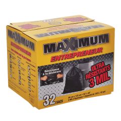 Garbage Bag - Contractor - 3 mil - Black - 32/Pkg