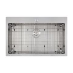 Single Kitchen Sink - Large Bowl - Lixia - Stainless Steel - 31" x 20" x 9"