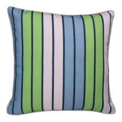 Coussin d'extérieur imprimé, rayé, 18" x 18"