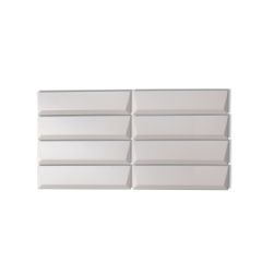Tuile de céramique, mur, Hudson, neige, 8,9" x 17,1"