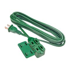 Rallonge intérieure, 3 prises, 10’, vert