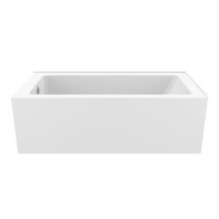 Bain en alcôve Aveiro, drain à gauche, blanc, 30” x 60”
