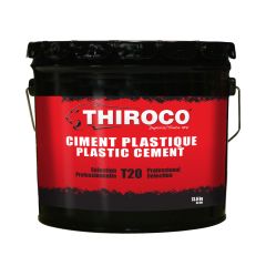Ciment plastique THIROCO CR-20 professionnel, surfaces sèches et humides, noir, 13,6 kg