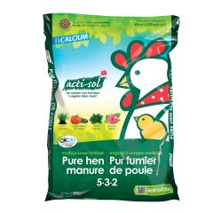 Pur fumier de poule, engrais 5-3-2, 4 300 pi², 20 kg