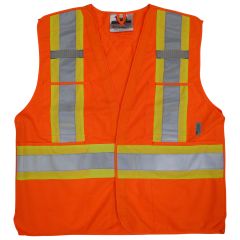 Permeable Non-Mesh Safety Vest - Size Large / X-large - Orange