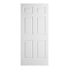 Interior Door With 6 Panels - White - 1 3/8" x 28" x 80"