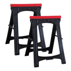Foldable sawhorses