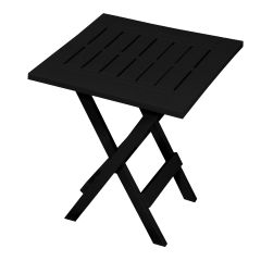 Table pliante, 15,25" x 17", noir