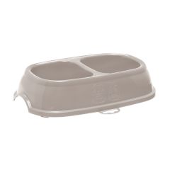 Dual Plastic Pet Bowl - Anti slip surface - Assorted colors - 2 x 200 ml
