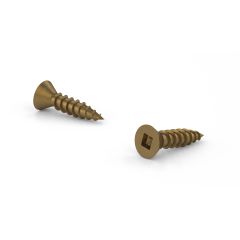 Antique Brass-Plated Wood Screws - Flat Head - Antique brass - 1/2" - 20/Pkg