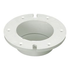 PVC/BNQ Toilet Closet Flange - 4" - Hub - White