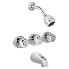 Robinet bain/douche 3 poignées