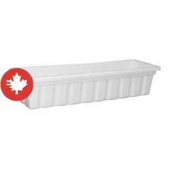 Jardinière de balcon, Nova, blanc, 30"