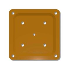 Plaque d'assise Fixplak 44, cèdre, 4" x 4"