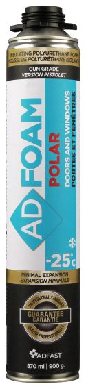 Adfoam Polar Insulating Foam - Gun Grade for Doors and Windows - Polyurethane - 870 ml