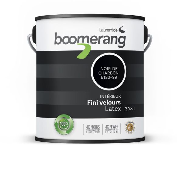 Boomerang Recycled Paint - Velvet Finish - White Coal - 3.78 l