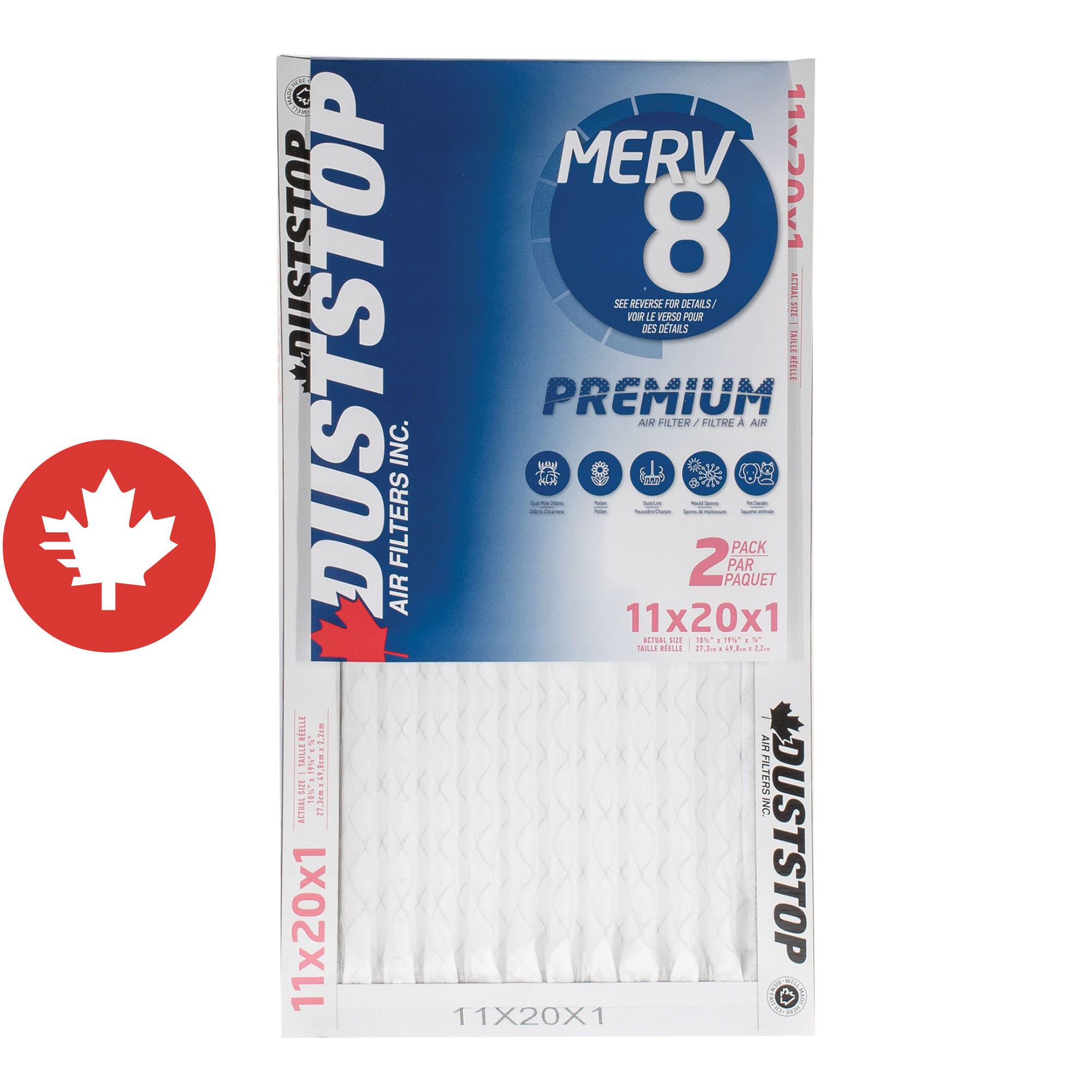 Filtre à Air électrostatique Lavable – 12x30x1 Pouces, MERV 8, Permanent