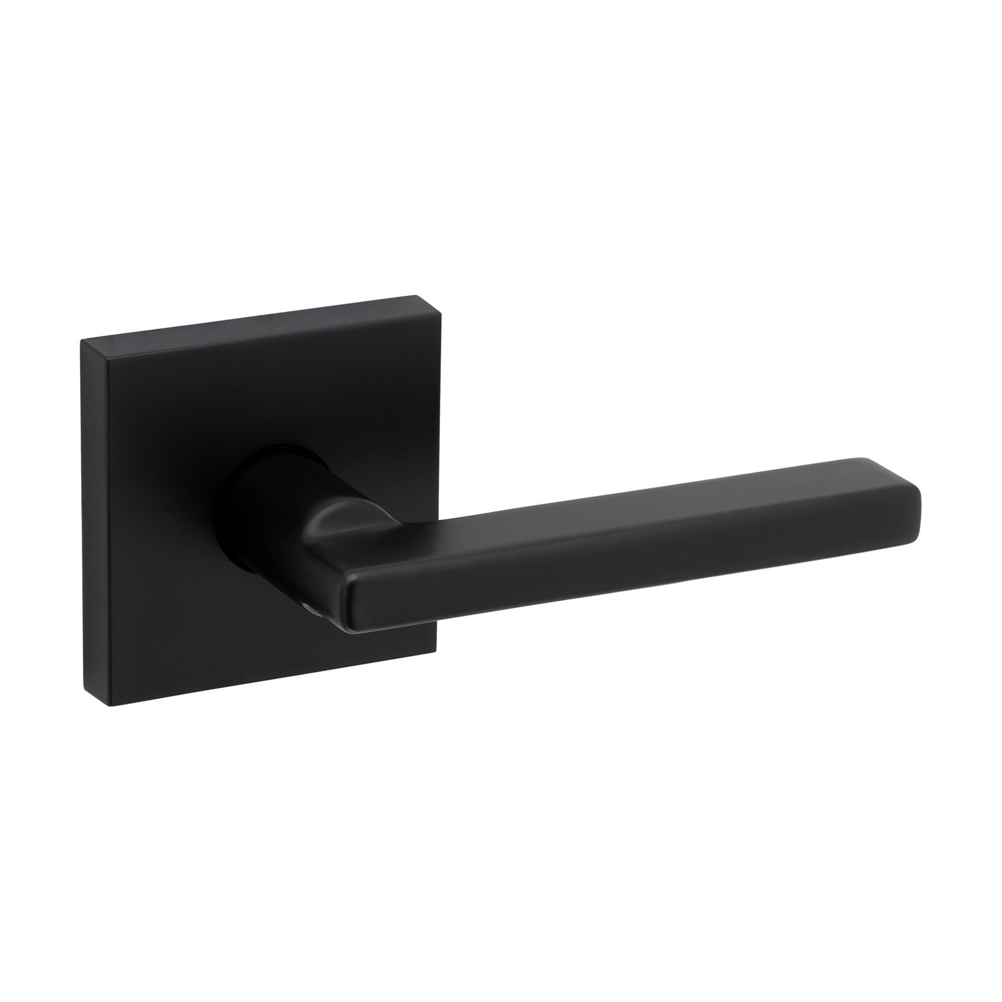 Halifax Square Rose Passage Levers - Matte Black from WEISER | BMR