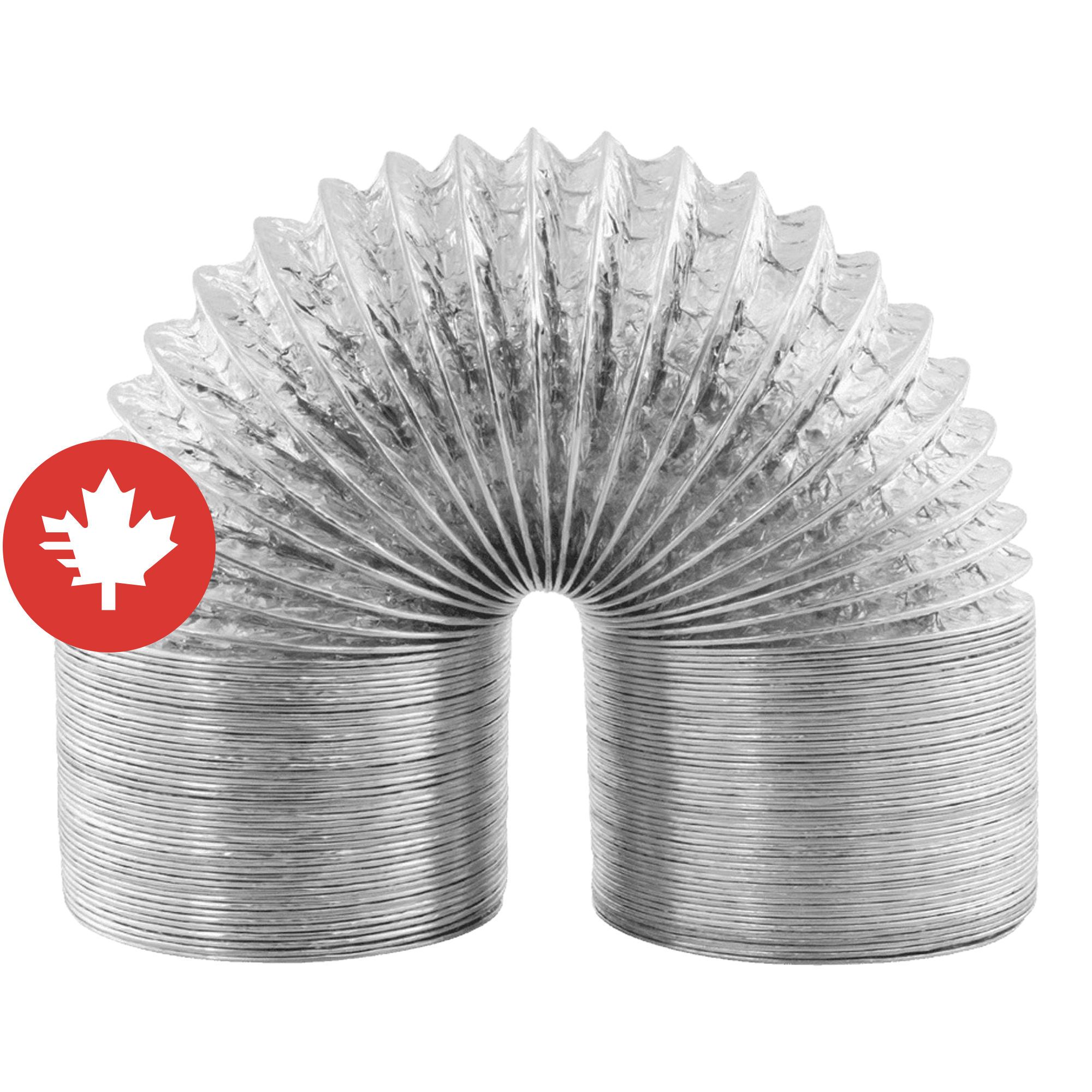 Tuyau Flexible Aluminium 2 Couches - Ventilation Air - Longueur 5 M - Diamètre 50 Mm