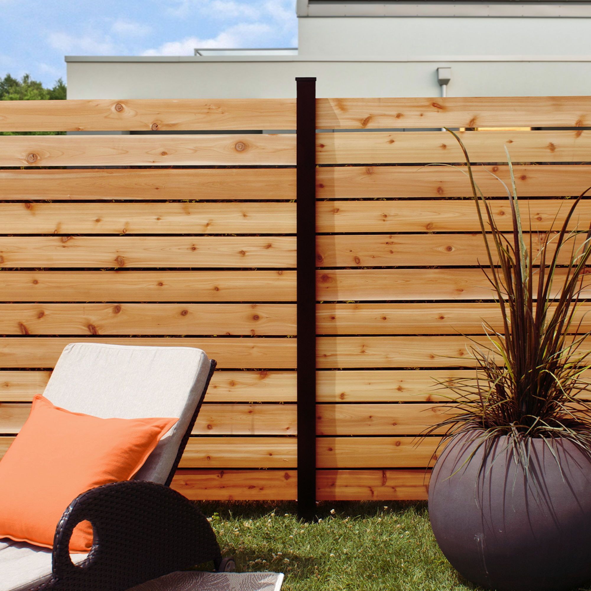 Black Rhs Post Fence Post Set - 96
