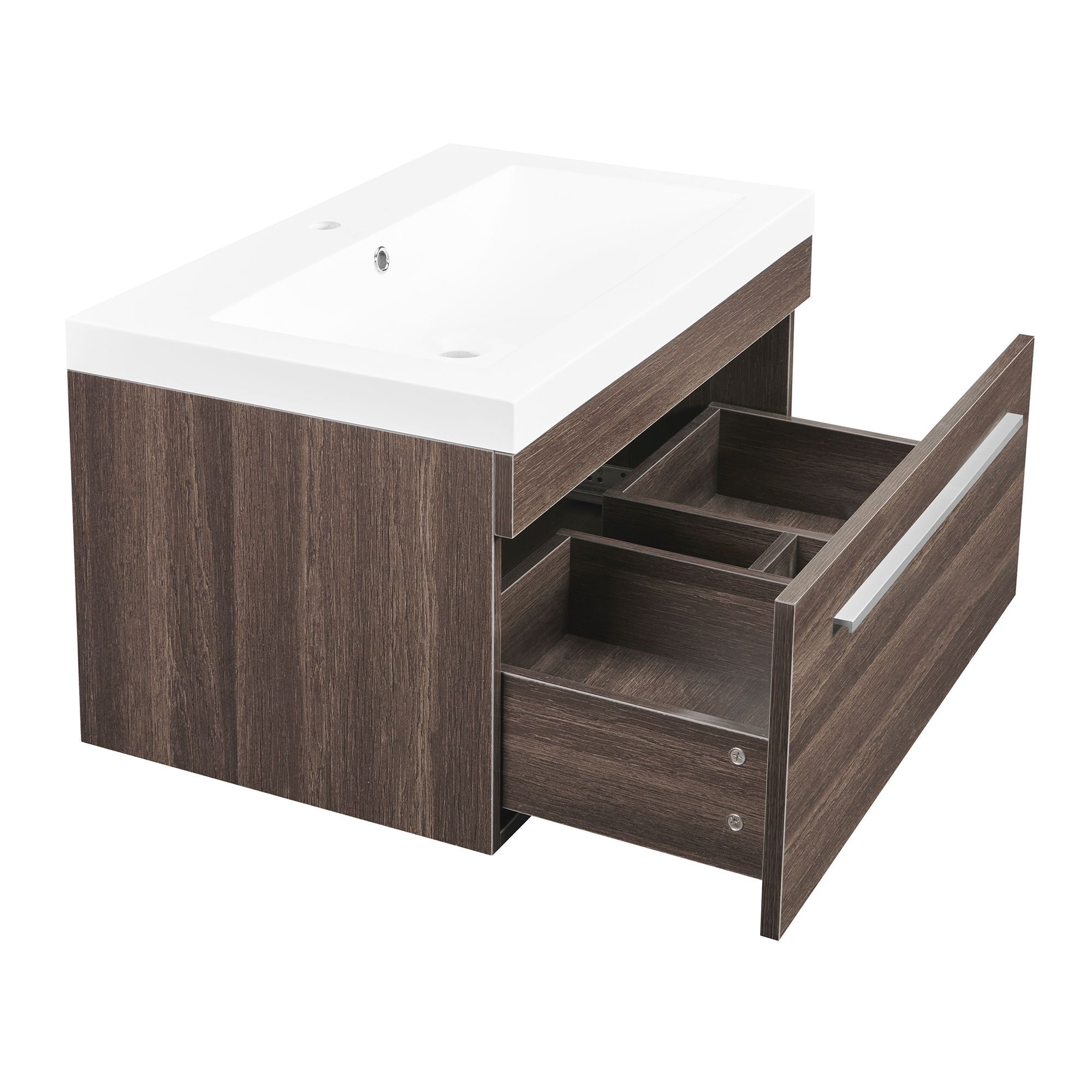 Meuble-lavabo Mural Signature Hardware Nadiya – 18 Pouces – Érable Inachevé – Neuf