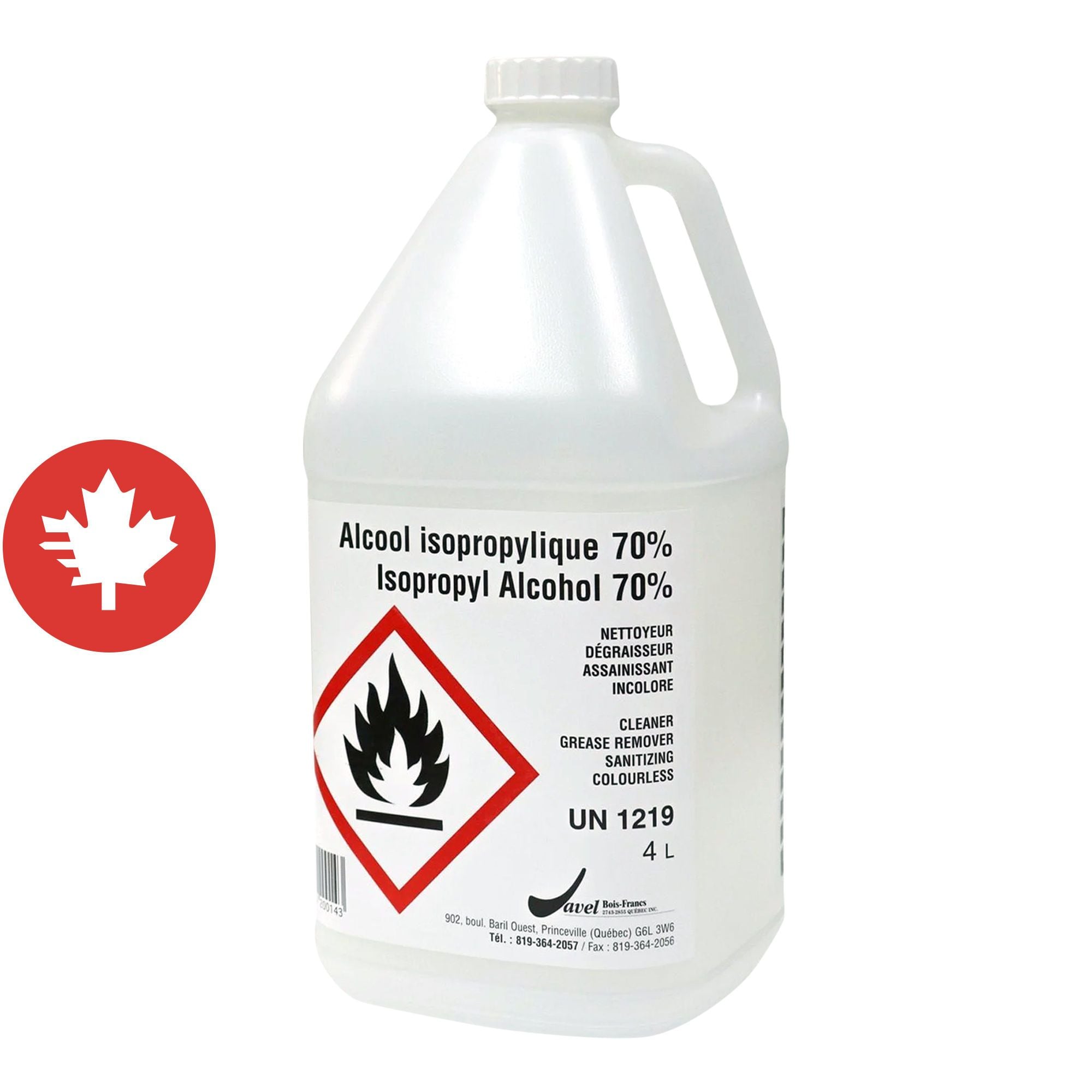 Isopropyl Alcohol 70% - 4 l from JAVEL BOIS-FRANCS | BMR