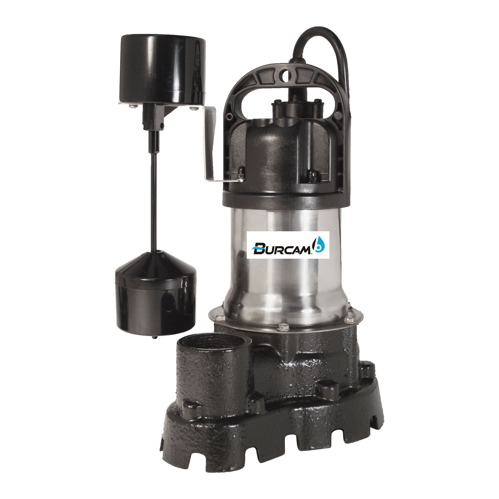 Pompe De Puisard Submersible 1,5 CV - Pour Eaux Sales/effluents, Débit 55 GPM, Hauteur 90 Pieds - Neuve