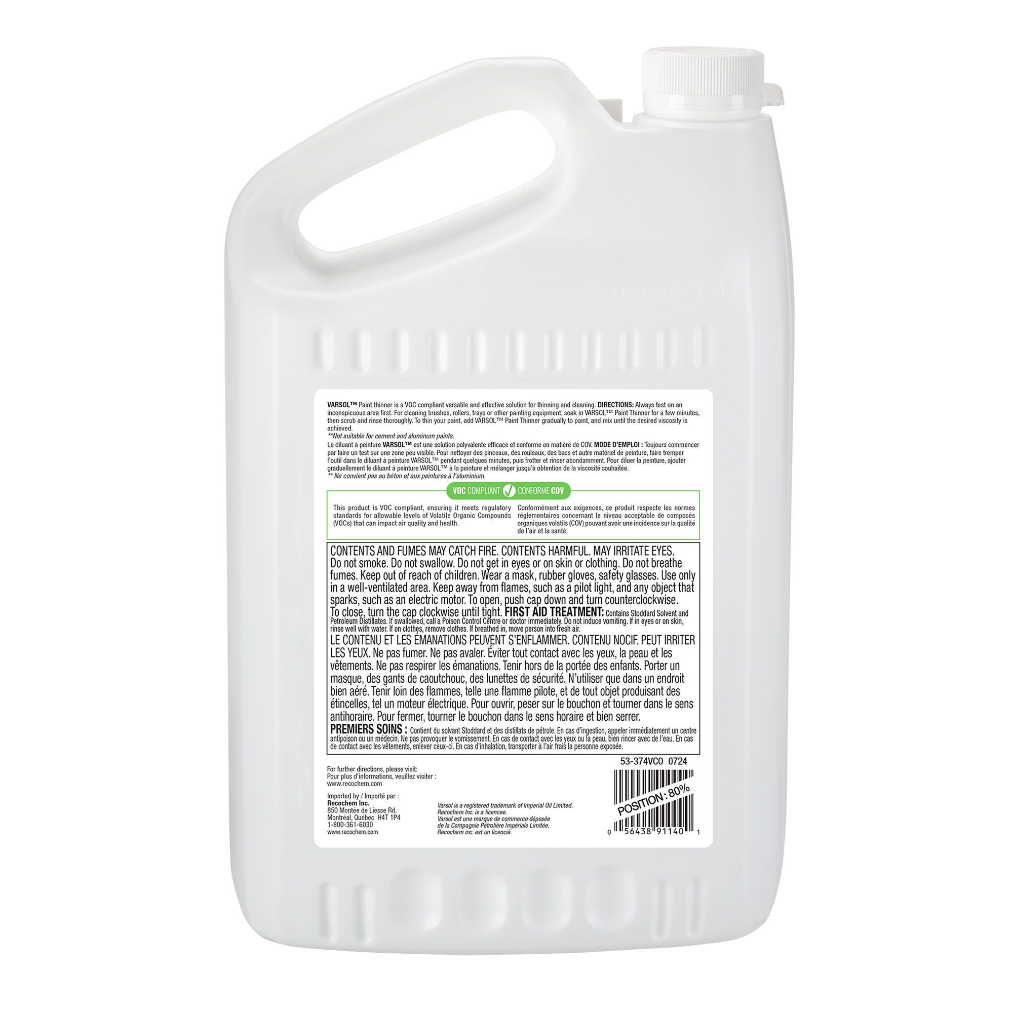 Paint Thinner Varsol Low VOC 3.78 l BMR