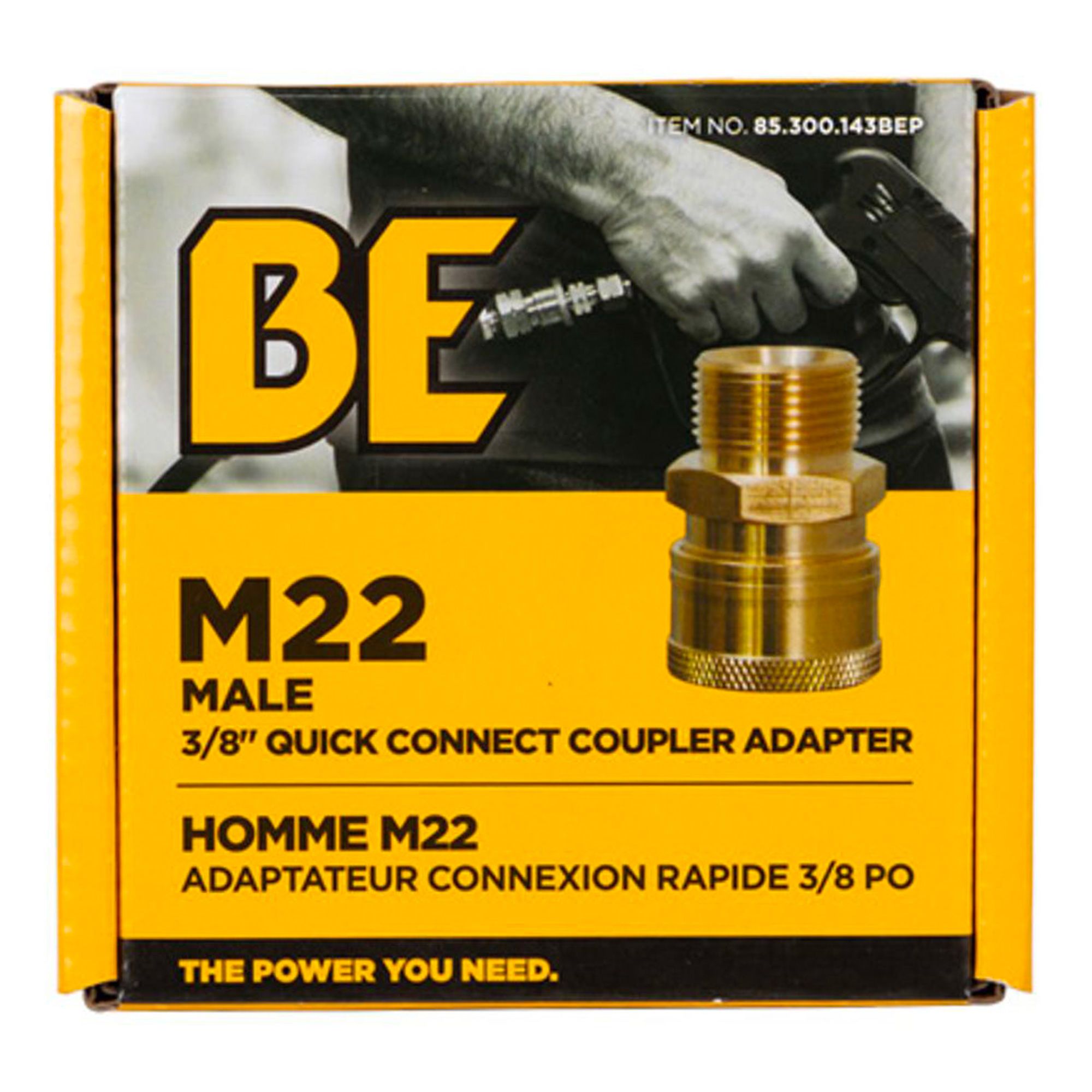 Adaptateur M22 Pour Nettoyeur Haute Pression - Raccord Rapide Série K - Laiton - 220 Bar Max