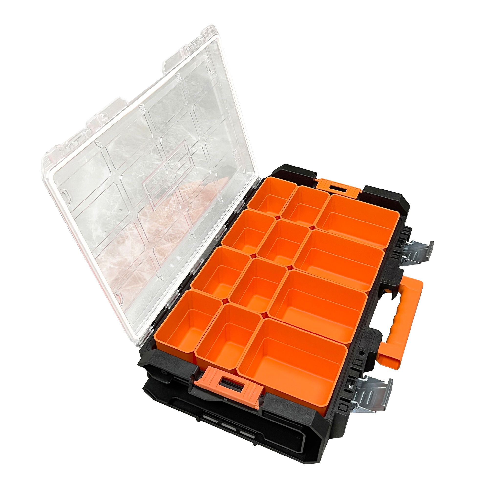 Stackable Storage Organizer - 12 Compartments - 21.6'' x 13.4'' x