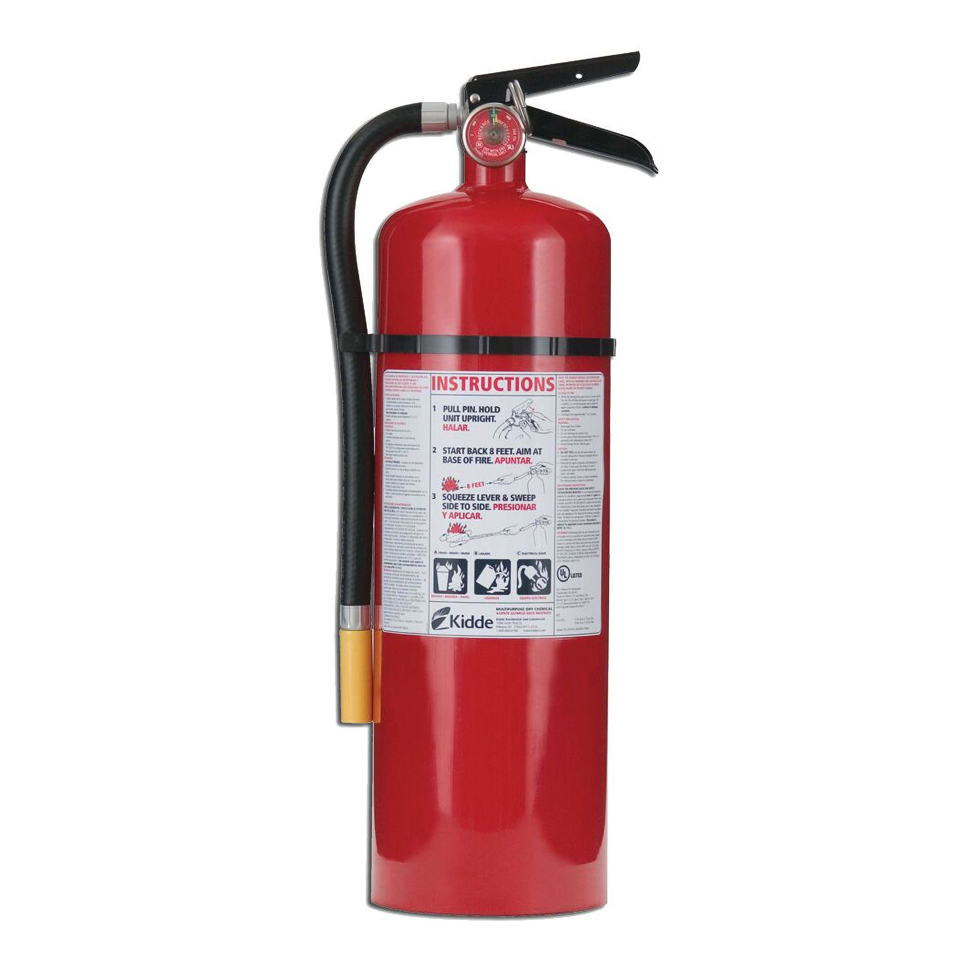 Pro 460 Fire Extinguisher, Rechargeable, 4-A:60-B:C, 10-lb from