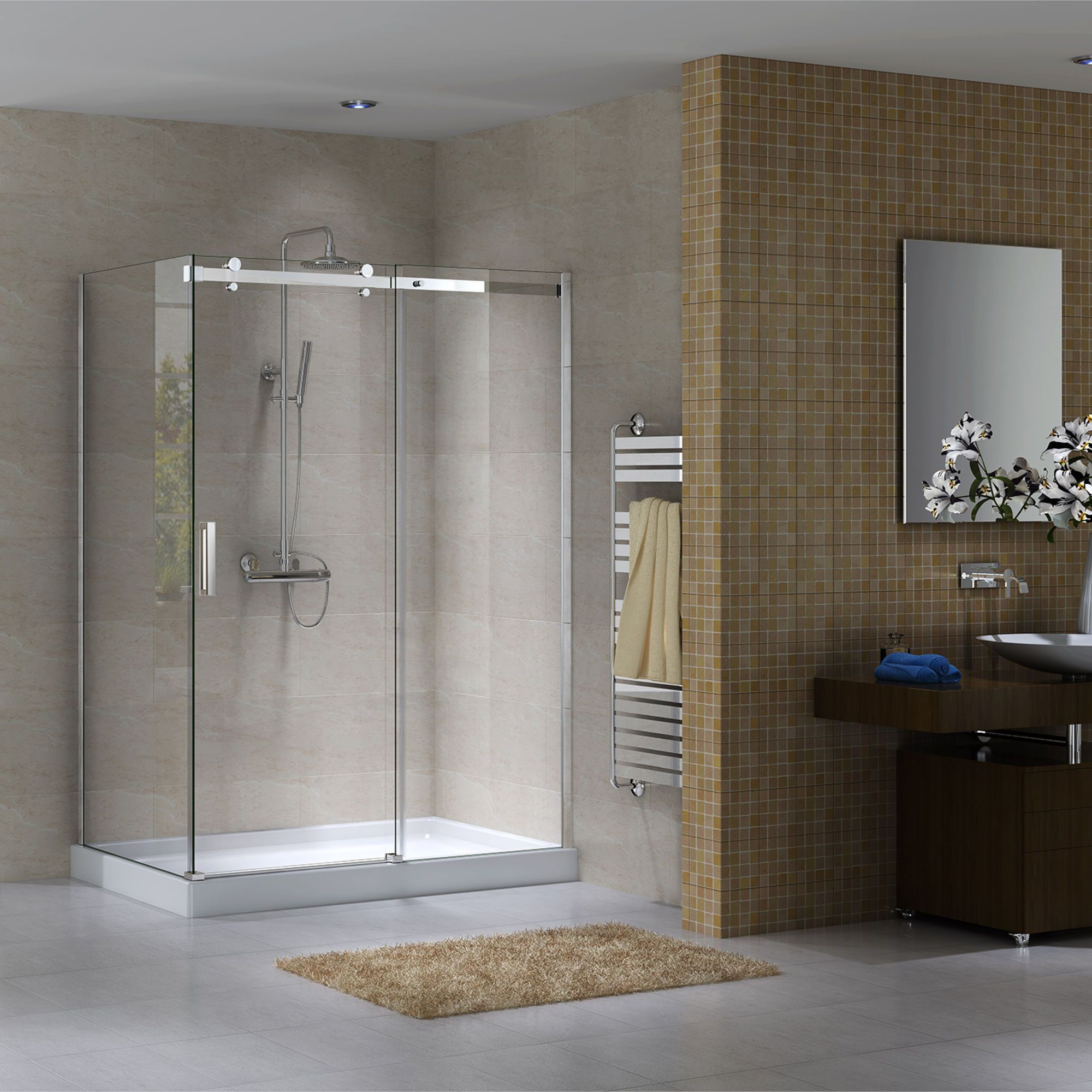Shower Kit Celebration Chrome Alcove Installation from TECHNOFORM