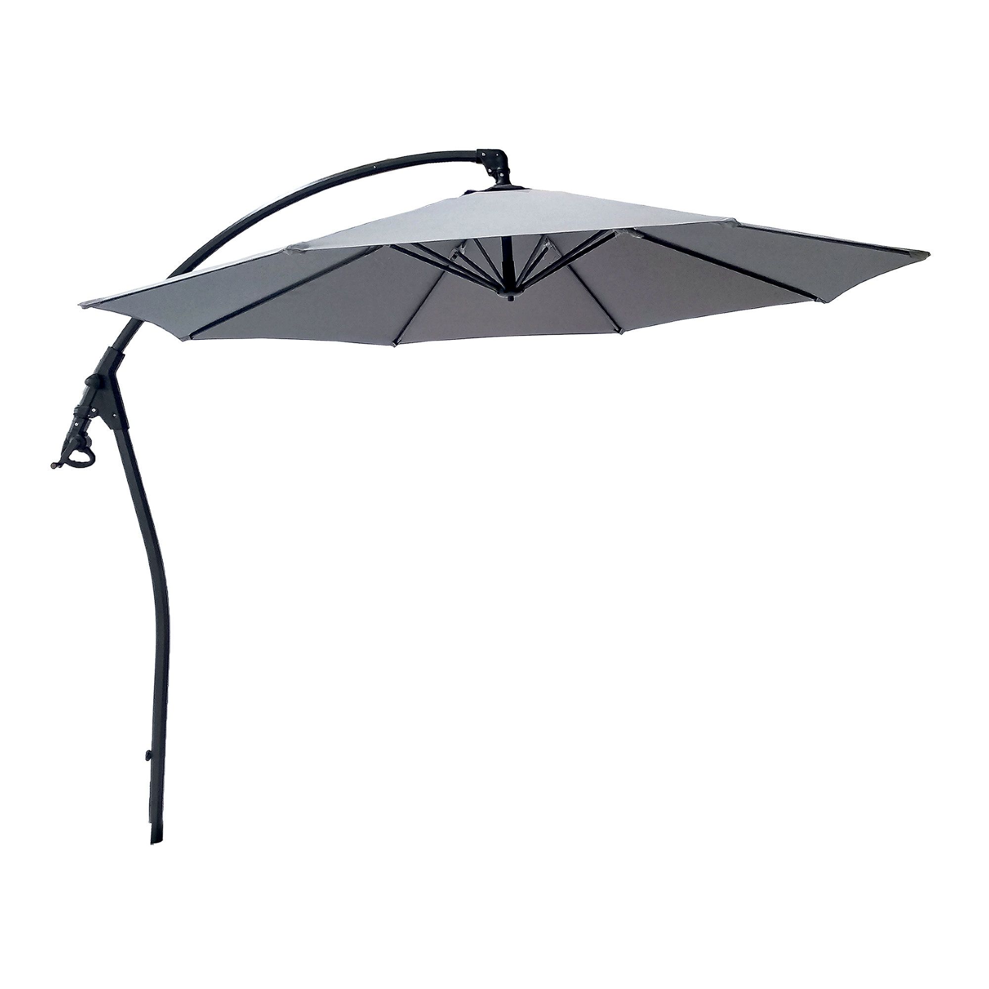 Parasol Carré 2x2 M En Polyester 160g - Pour Terrasse, Balcon, Jardin, 4 Baleines, Coupe-vent, 5 Couleurs